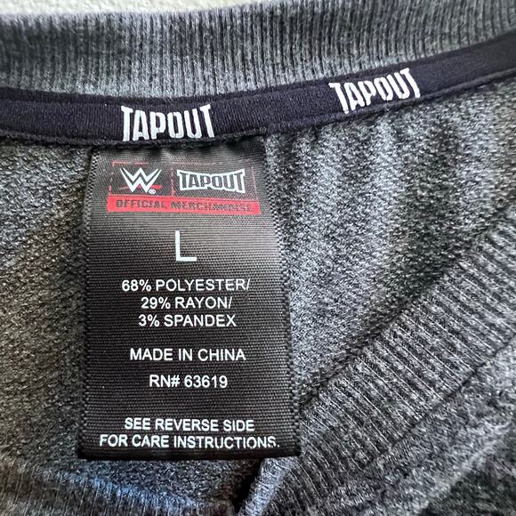 Tapout WWE Gray Camo T Shirt Men's Size Large MMA Wrestling Boxing - Picture 4 of 5